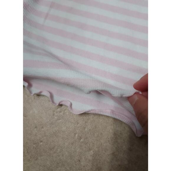 New Women’s Size Large Stoney Clover X Target Pink & White Striped Crop Tank - Picture 3 of 4